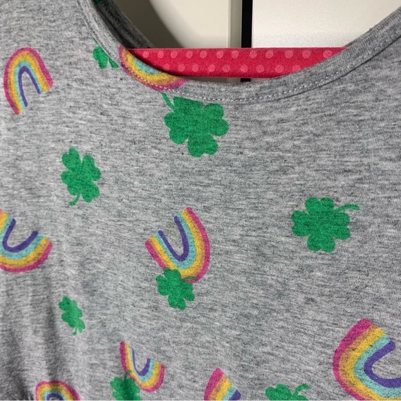 Girl’s City Streets Rainbow Shamrock Summer Dress - Picture 2 of 8